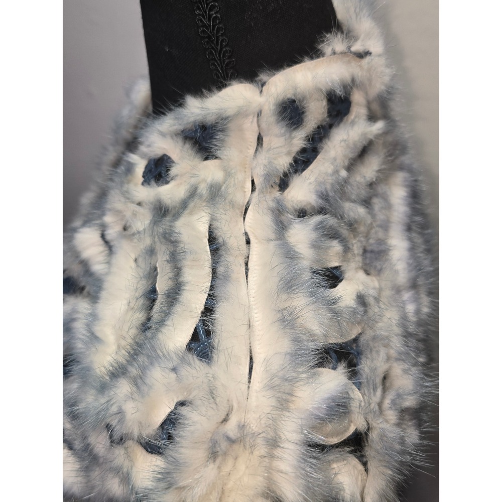 Fendi Women's Multicolor Rabbit Fur Capelet IT40 Avant Garde Kimono Coat luxury - Picture 12 of 16